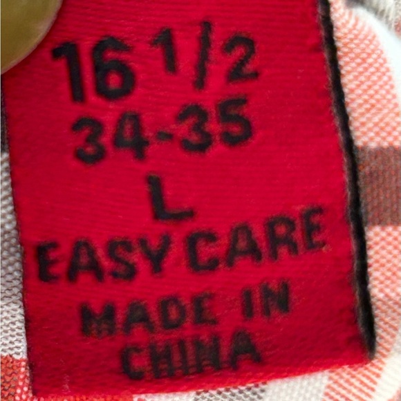 Alfani Fitted Plaid Long Sleeve Button Down Plaid Casual Button Down Shirt Sz L - Picture 7 of 7